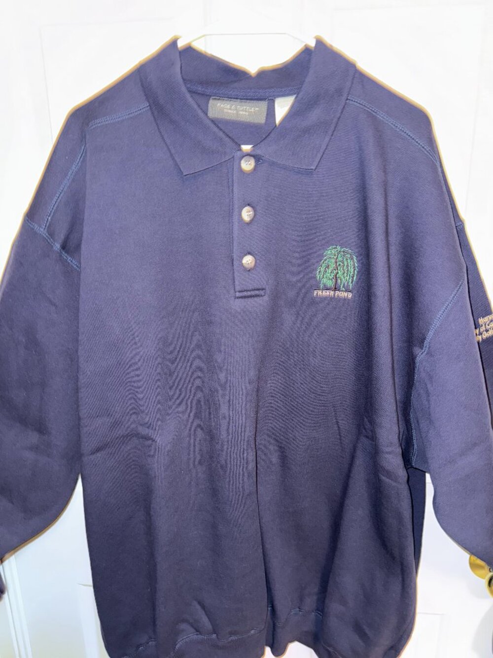 Page & Tuttle Men’s XXL Fresh Pond Golf Long Sleeve Polo Harvard NWT